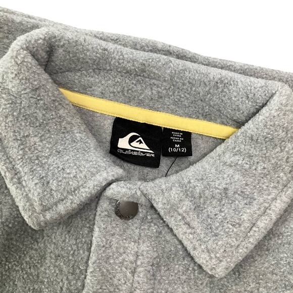 Quicksilver Boys Shirt Jacket Gray Size Medium NWT - Picture 3 of 5